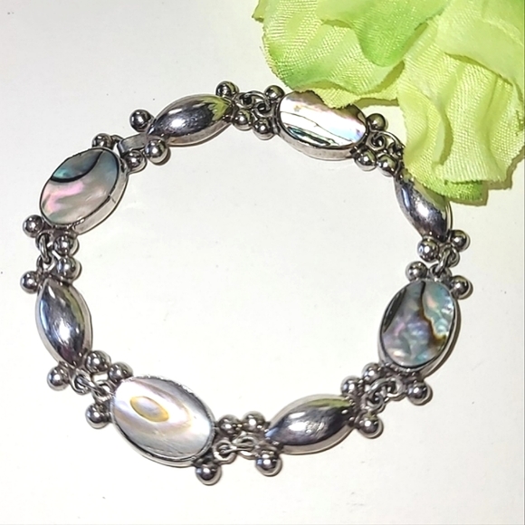 Horacio de la Parra Jewelry - PARRA - HORACIO DE LA PARRA STERLING SILVER & ABALONE BRACELET